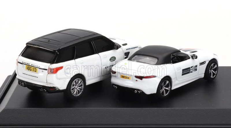 Oxford-models Jaguar Set Jaguar Land Rover Experience 2x F-type Spider + Range Rover Sport 1:76 Bílá