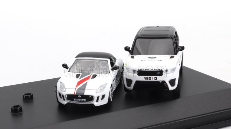 Oxford-models Jaguar Set Jaguar Land Rover Experience 2x F-type Spider + Range Rover Sport 1:76 Bílá