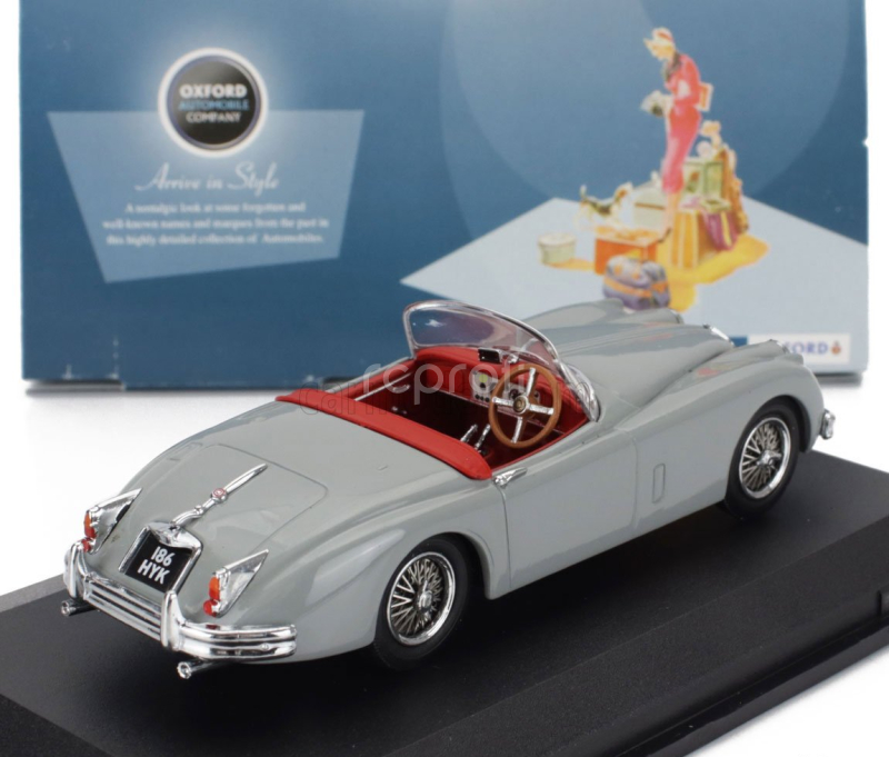 Oxford-models Jaguar Xk150 Spider Open 1958 1:43 Světle Šedá