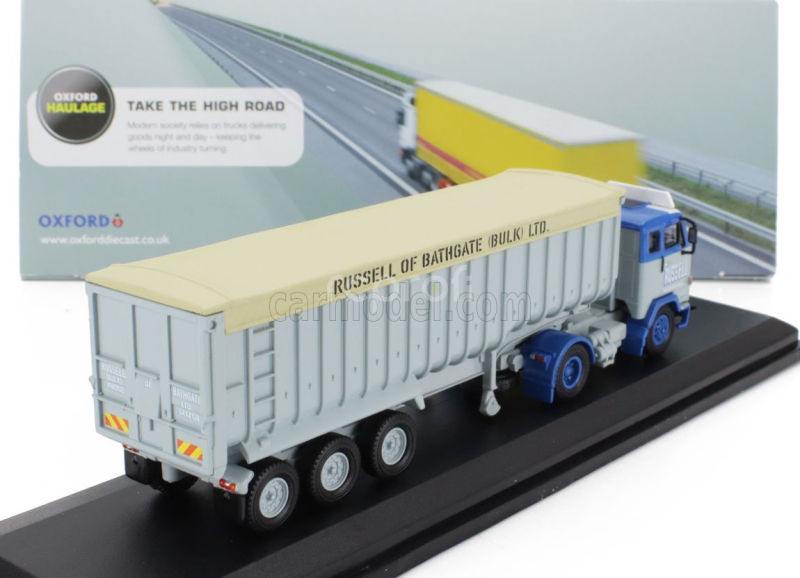 Oxford-models Volvo F88 Truck Russell Transports 1969 1:76 Šedomodrá