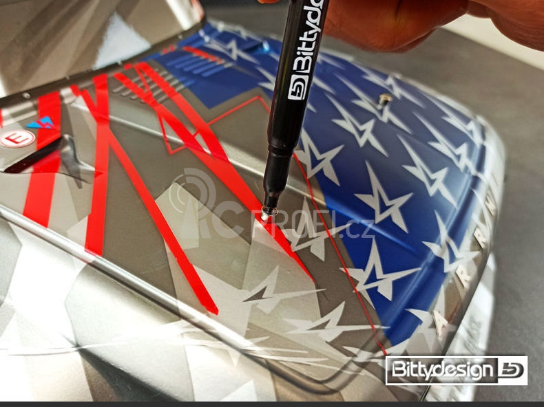 Označovací sada pro 1/8 až 1/5 karoserie - modrá