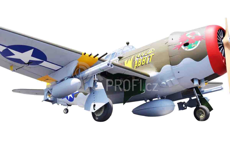 RC letadlo P-47 Thunderbolt Wicked rabbit 2,05m (Zatahovací podvozek)