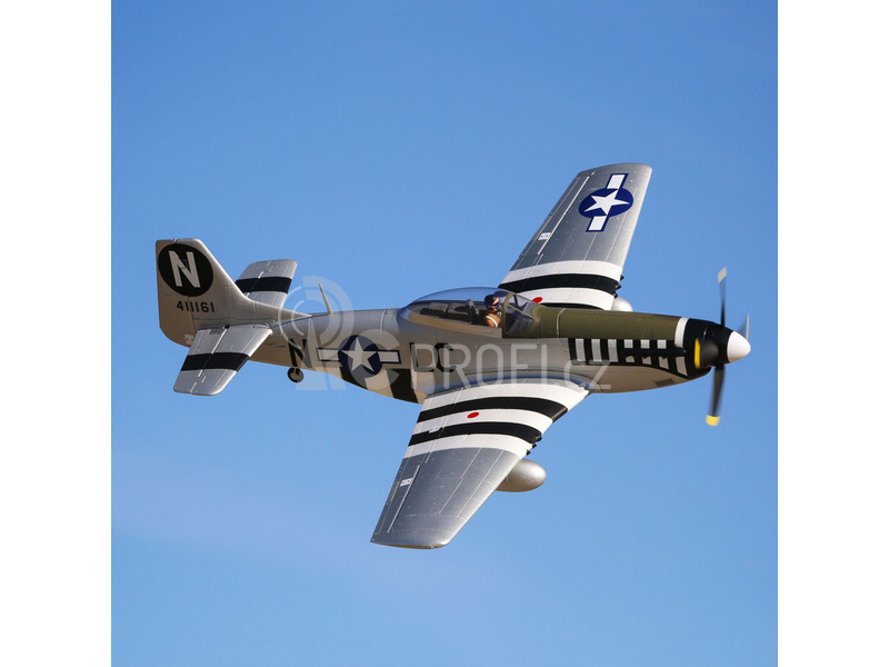 P-51D Mustang 1.2m SAFE Select BNF Basic