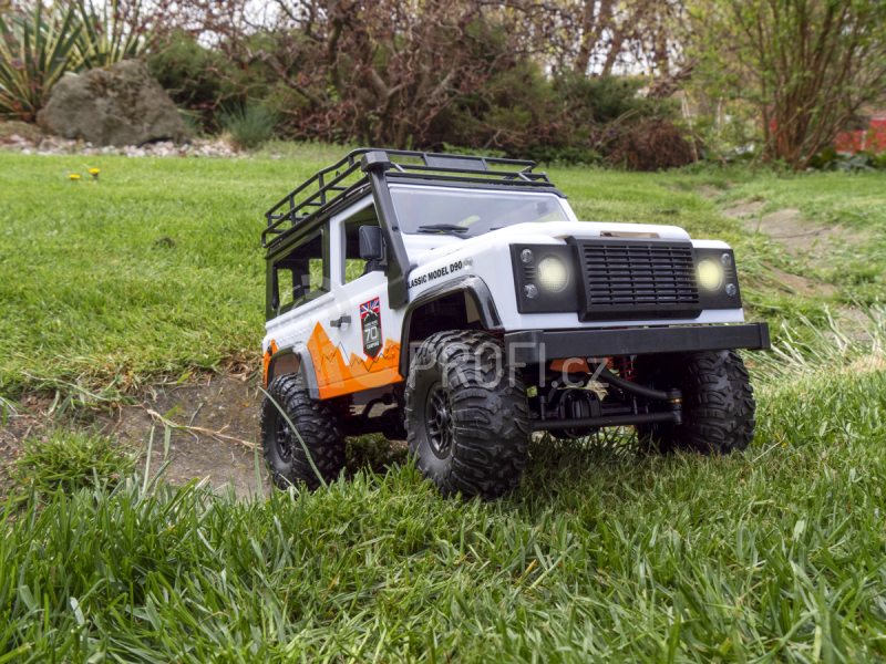 RC auto Land Rover Trail 1/12 RTR 4WD, bílá + náhradní baterie