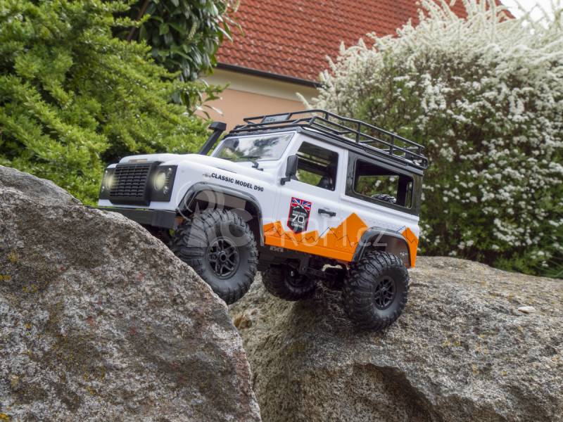 RC auto Land Rover Trail 1/12 RTR 4WD, bílá + náhradní baterie