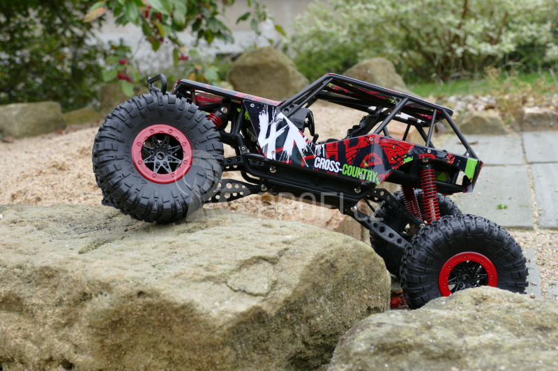 RC auto Rock Crawler 1:10, červená