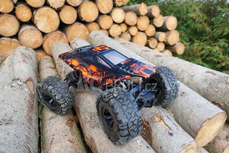 RC auto Crawler 4WD RTR, červenočerná + náhradní baterie