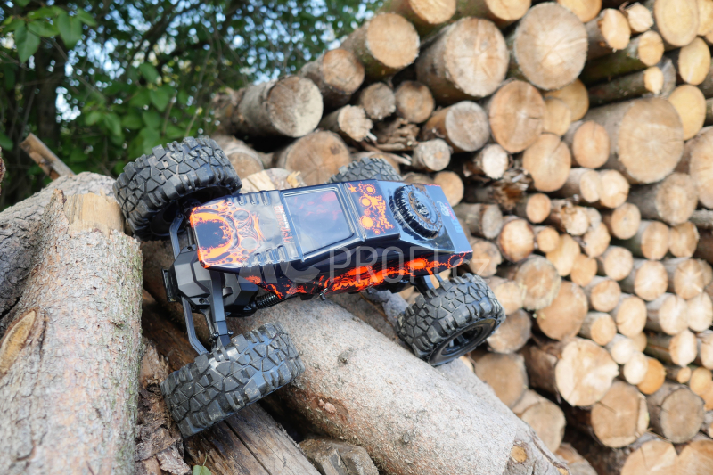 RC auto Crawler 4WD RTR, červenočerná + náhradní baterie