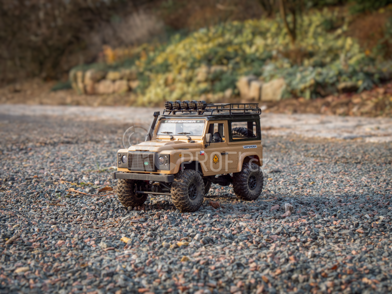 RC auto Land Rover Defender T98 1/12, písková + náhradní baterie