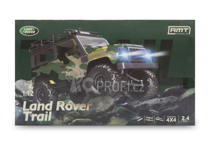 RC auto Land Rover Trail 1/12 RTR 4WD, bílá + náhradní baterie