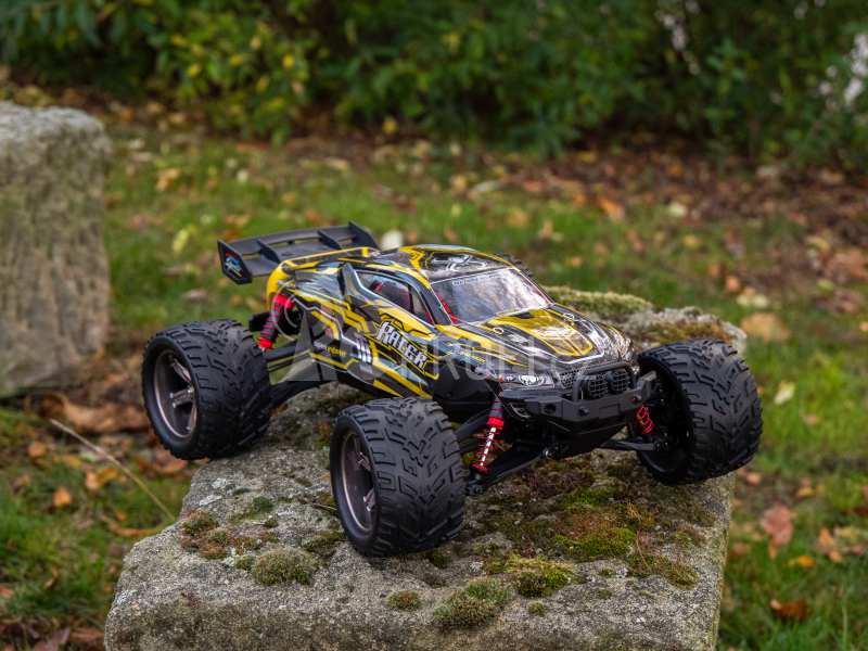 RC auto X9116 Challenger truggy, žlutá + náhradní baterie