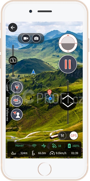 EHANG GHOSTDRONE 2.0 VR, černá (iOS) + baterie