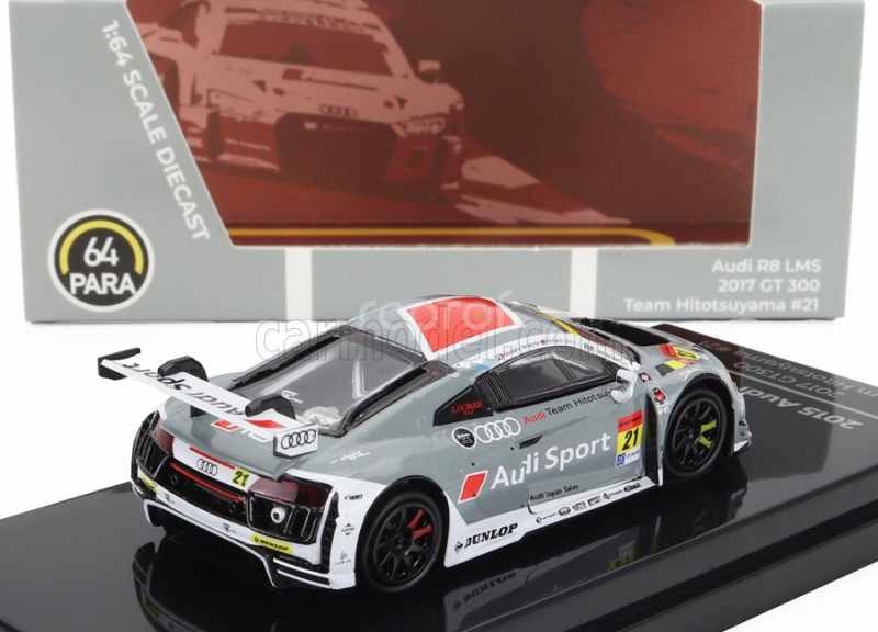 Paragon-models Audi R8 Lms Team Hitotsuyama N 21 Gt300 Class Super Gt 2017 Richard Lyons - Masataka Yanagida 1:64 Šedá Bílá