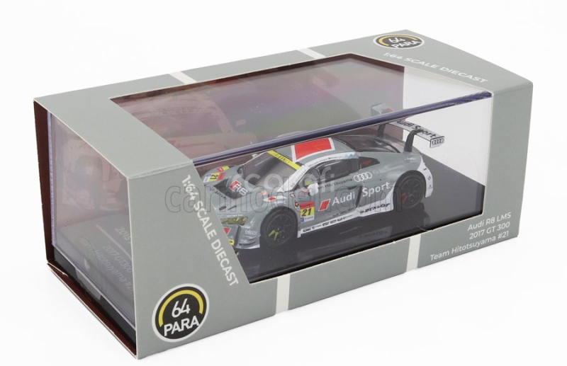 Paragon-models Audi R8 Lms Team Hitotsuyama N 21 Gt300 Class Super Gt 2017 Richard Lyons - Masataka Yanagida 1:64 Šedá Bílá