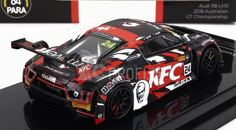 Paragon-models Audi R8 Lms Team Kfc Racing N 24 Australian Gt Championship 2018 T.bates - D.gaunt 1:64 Černá Červená