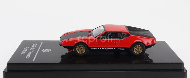 Paragon-models De tomaso Pantera Rhd 1972 - Light Down 1:64 Červená Černá