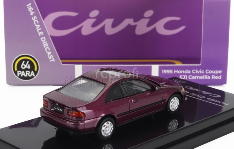Paragon-models Honda Civic Coupe Ej1 Lhd 1995 1:64 Kamélie Červená Met