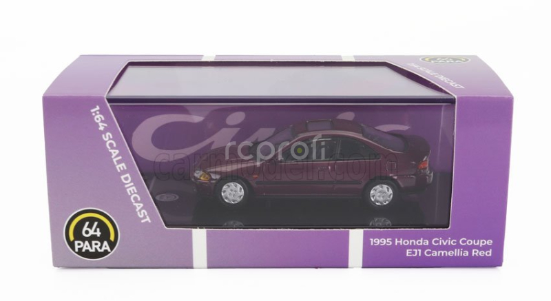 Paragon-models Honda Civic Coupe Ej1 Lhd 1995 1:64 Kamélie Červená Met