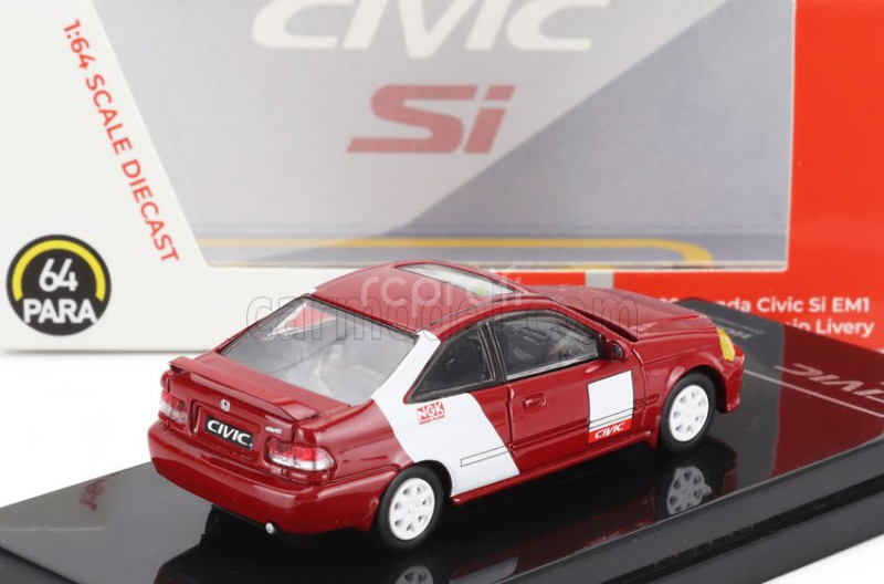 Paragon-models Honda Civic Si Coupe Em1 1999 1:64 Červená Bílá