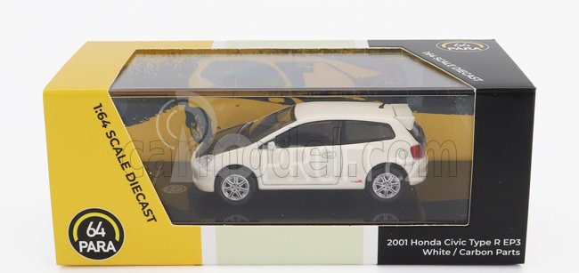 Paragon-models Honda Civic Type-r Ep3 Lhd 2001 1:64 Bílá Černá
