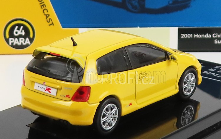 Paragon-models Honda Civic Type-r Ep3 Lhd 2001 1:64 Žlutá Barva Slunečního Světla