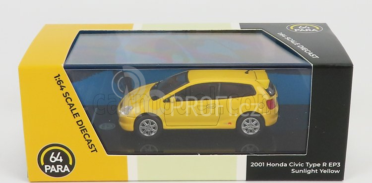 Paragon-models Honda Civic Type-r Ep3 Lhd 2001 1:64 Žlutá Barva Slunečního Světla