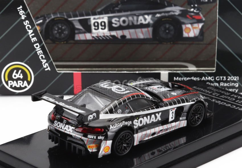 Paragon-models Mercedes benz Amg Gt3 Evo Team Ram Racing N 3 12h Gulf Bahrain 2021 Chris Froggatt - Ian Loggie - Callum Macleod 1:64 Black