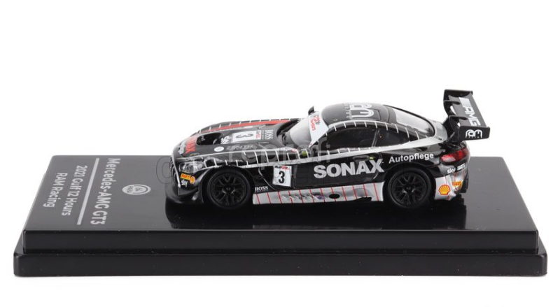 Paragon-models Mercedes benz Amg Gt3 Evo Team Ram Racing N 3 12h Gulf Bahrain 2021 Chris Froggatt - Ian Loggie - Callum Macleod 1:64 Black