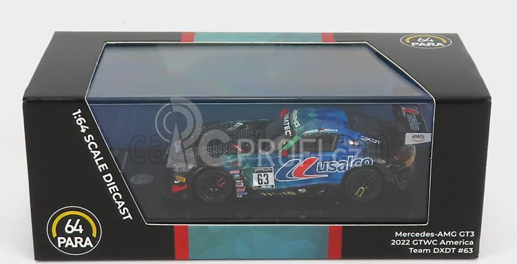 Paragon-models Mercedes benz Amg Gt3 Team Dxdt Racing N 63 Gt World Challenge America 2022 D.askew - D.muller 1:64 Modrá Černá