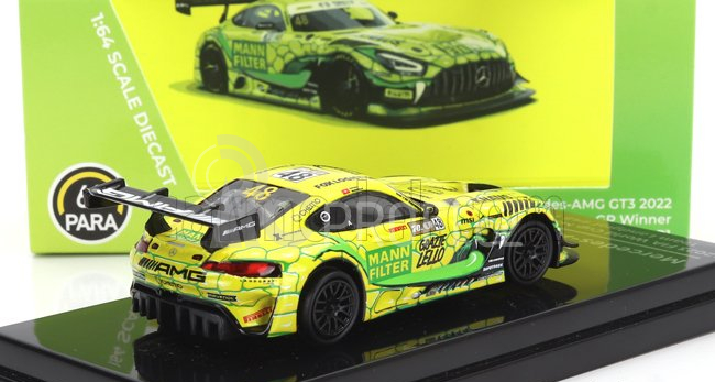 Paragon-models Mercedes benz Gt3 Amg Evo Team Landgraf Racing N 48 Winner Fia Gt Macau 2023 Raffaele Marciello 1:64 Žlutá Zelená