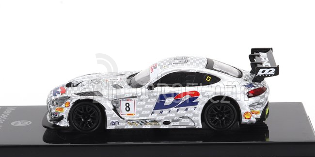 Paragon-models Mercedes benz Gt3 Amg Evo Team Ram Racing N 8 12h Gulf 2022 Mikael Grenier - Ian Loggie - Morgan Tillbrook 1:64 Bílé Stříbro