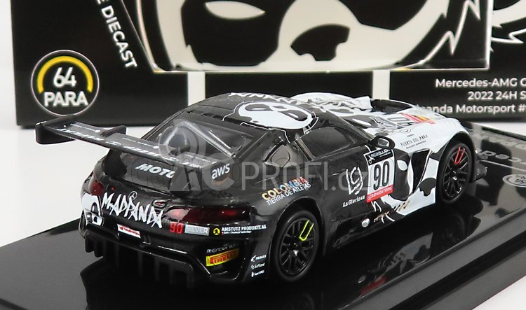 Paragon-models Mercedes benz Gt3 Amg Team Madpanda Motorsport N 90 24h Spa 2022 S.walkinshaw - O.tunjo - P.kujula - E.p.companc 1:64 Bílá Černá