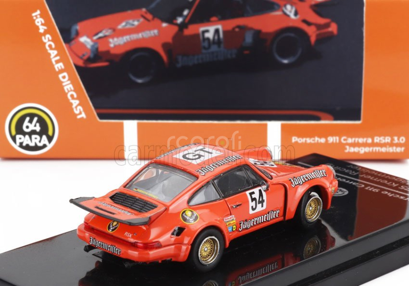 Paragon-models Porsche 911 Carrera Rsr 3.0l Turbo Jagermeister N 54 Racing 1975 1:64 Orange