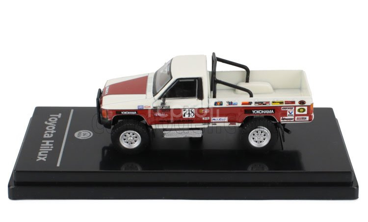 Paragon-models Toyota Hilux Pick-up Racing Lhd 1985 1:64 Bílá Červená