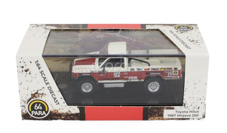 Paragon-models Toyota Hilux Pick-up Racing Lhd 1985 1:64 Bílá Červená