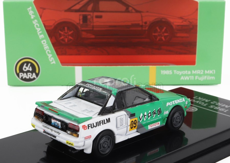 Paragon-models Toyota Mr2 Mki N 09 Aw11 Fujifilm Lhd 1995 1:64 Zelená Bílá