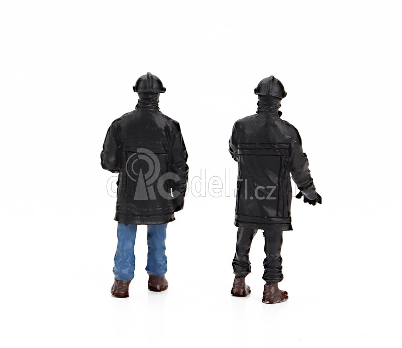 Perfex Figures Set 6x Police Gendarmes & Manifestants Gilets Jaunes Yellow Paris 1:43 Černá Modrá Žlutá