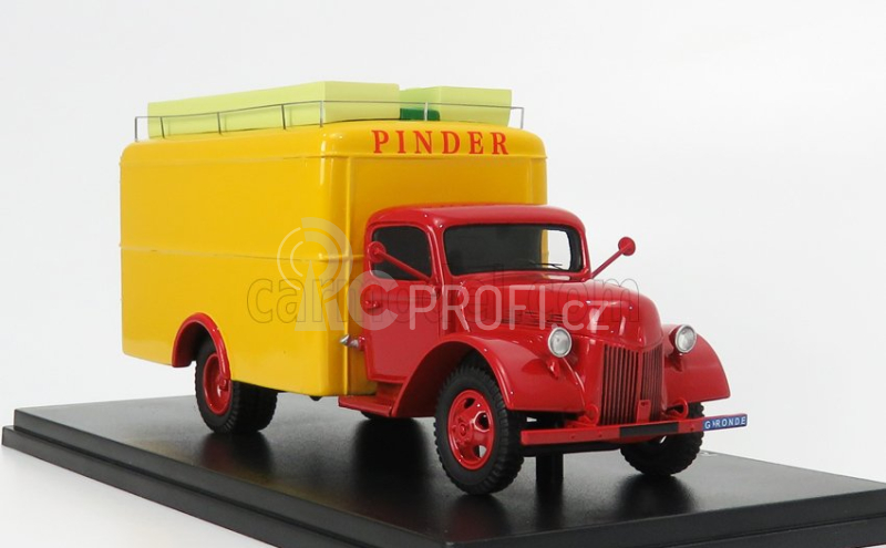 Perfex Ford usa Truck Van Poissy Laboual Circus Pinder 1951 1:43 Červená Žlutá
