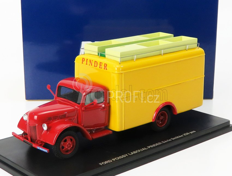 Perfex Ford usa Truck Van Poissy Laboual Circus Pinder 1951 1:43 Červená Žlutá