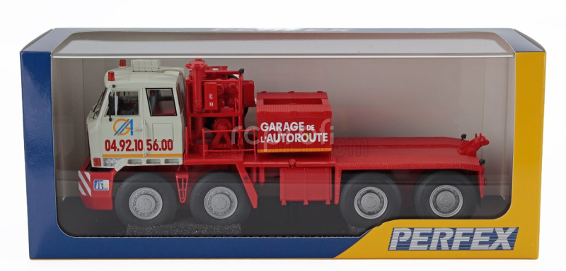 Perfex Willeme Tg250 Truck Garage De L'autoroute Transport 4-assi 1962 1:43 Světle Šedá Červená