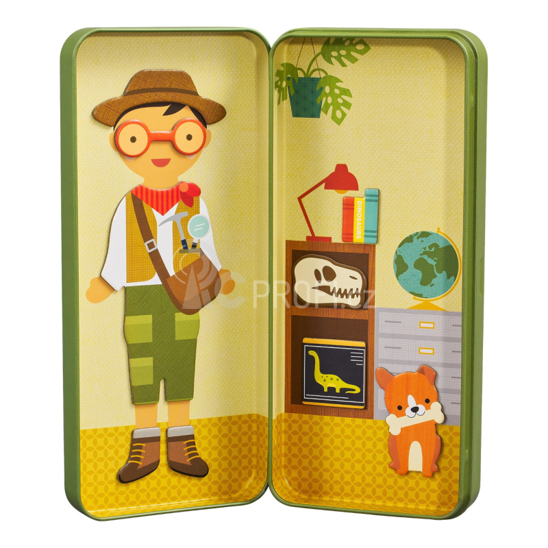 Petit Collage Magnetické puzzle Archeolog