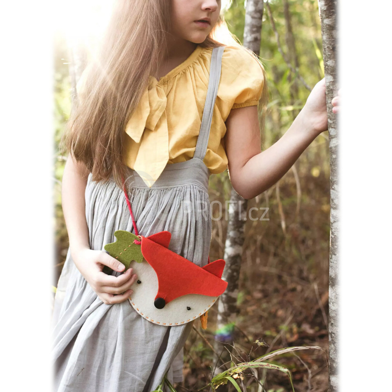 Petitcollage Ušij si kabelku liška -  lehce promáčknutá krabička
