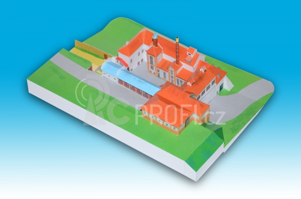 Pivovar Dalešice - papírový model 1:350