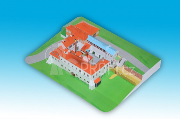 Pivovar Dalešice - papírový model 1:350