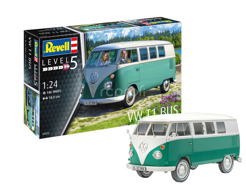Plastic ModelKit auto 07675 - VW T1 Bus (1:24)