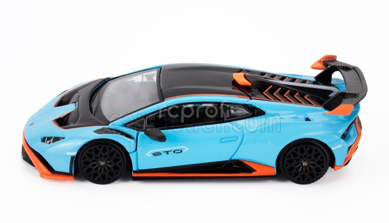Pop-race-limited Lamborghini Huracan Sto Lp640-2 2021 1:64 Světle Modrá Oranžová