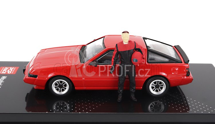 Pop-race-limited Mitsubishi Starion With Driver Figure 1988 1:64 Red