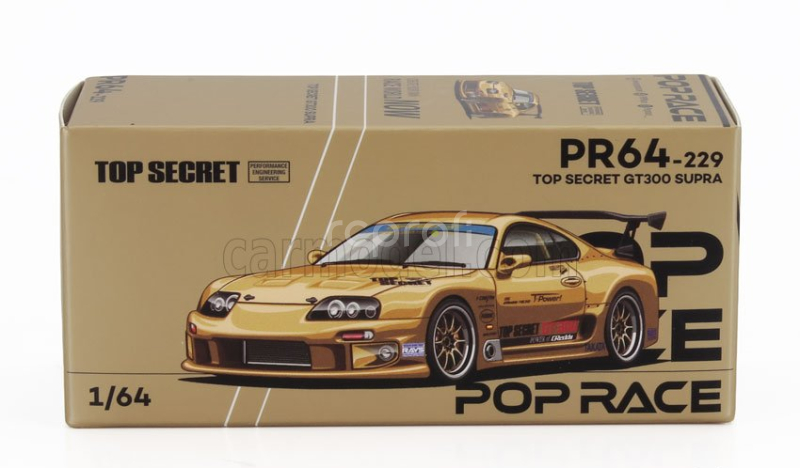 Pop-race-limited Toyota Supra Mkiv (a80) Gt300 Coupe Top Secret 2023 1:64 Gold