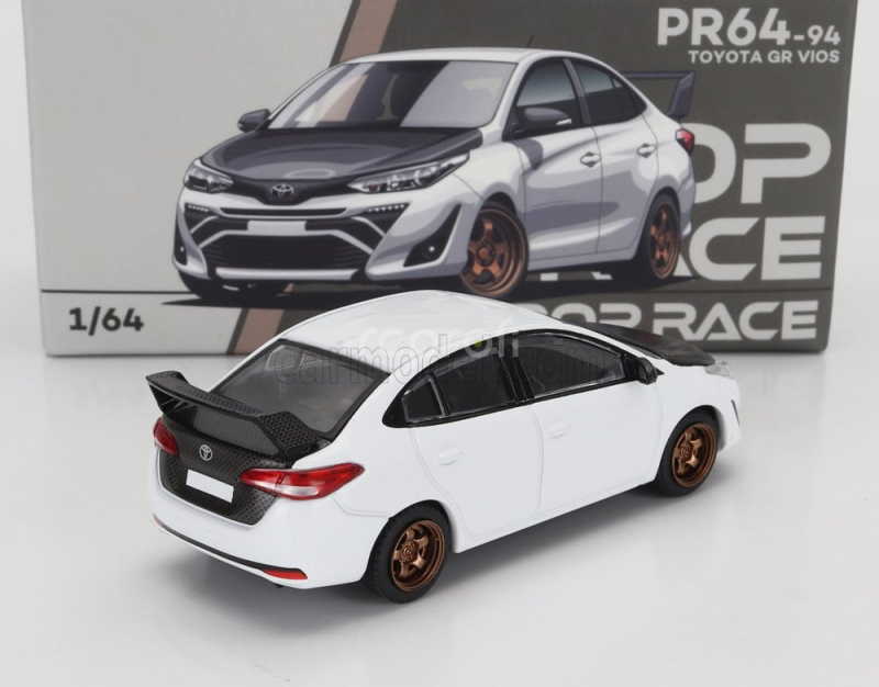 Pop-race-limited Toyota Vios Gr 2022 1:64 Bílá Černá