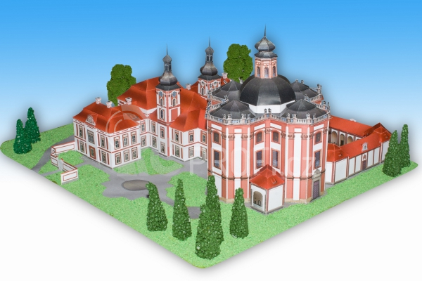 Poutní areál Mariánská Týnice - papírový model 1:250